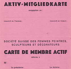 Fonds de la Soci&#233;t&#233; suisse des femmes artistes en arts visuels (SSFA), sections Vaud, Gen&#232;ve et Neuch&#226;tel
